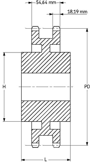 Звездочка PHS 20B-2C45